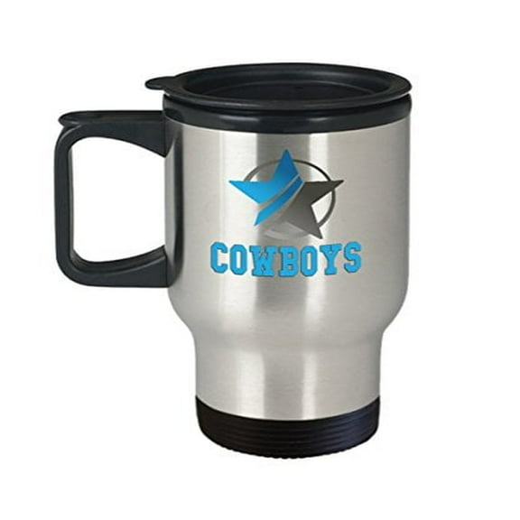 Dallas Travel Mug - 14 oz Stainless Steel Coffee Cup - Perfect Texas Cowboy Gift