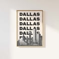 thumbnail image 1 of Dallas Travel Poster Pink Green Texas Exhibition Cute Trendy Wall Art Poster, Unframed Size 16x24, 1 of 4