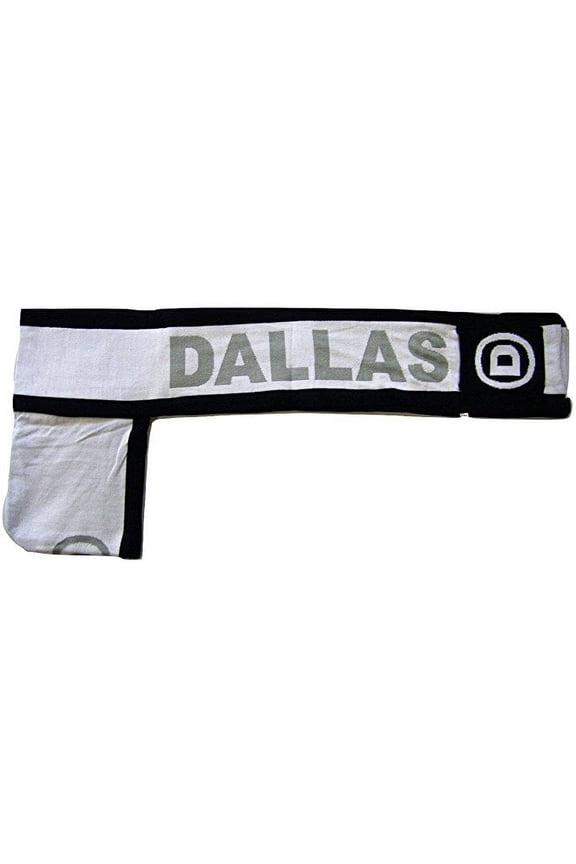Dallas Tri-Color Hooded Scarf with Hand Pockets (White/Navy)