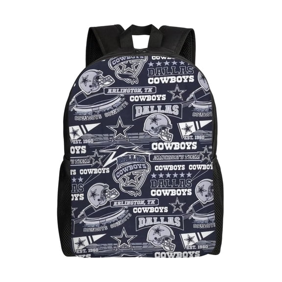Dallas Youth Large Capacity Backpack Multifunctional Travel Backpack Waterproof Schoolbag Laptop Bag Men and Women Sports Backpack American Football Fan Gift