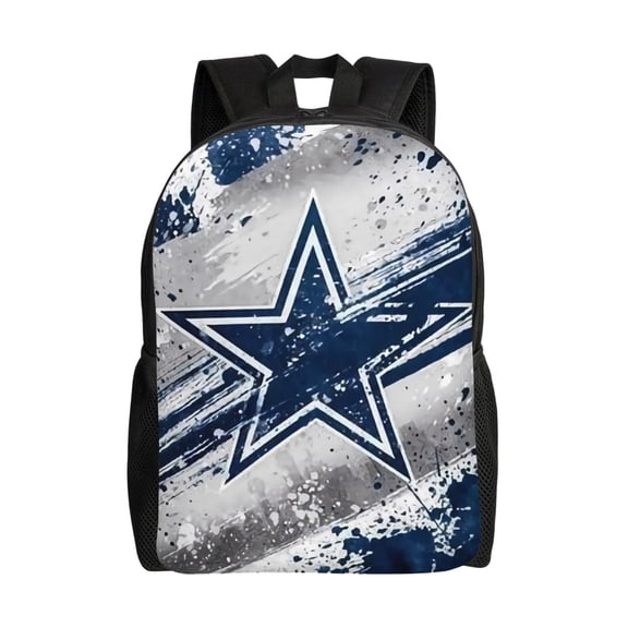 Dallas Youth Large Capacity Backpack Multifunctional Travel Backpack Waterproof Schoolbag Laptop Bag Men and Women Sports Backpack American Football Fan Gift