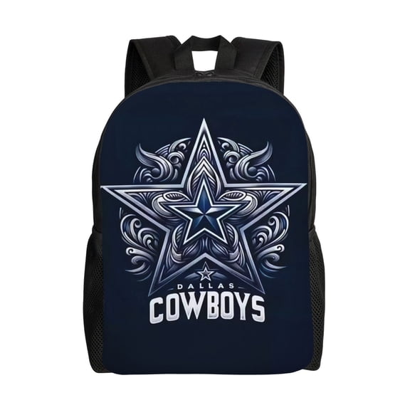 Dallas Youth Large Capacity Backpack Multifunctional Travel Backpack Waterproof Schoolbag Laptop Bag Men and Women Sports Backpack American Football Fan Gift