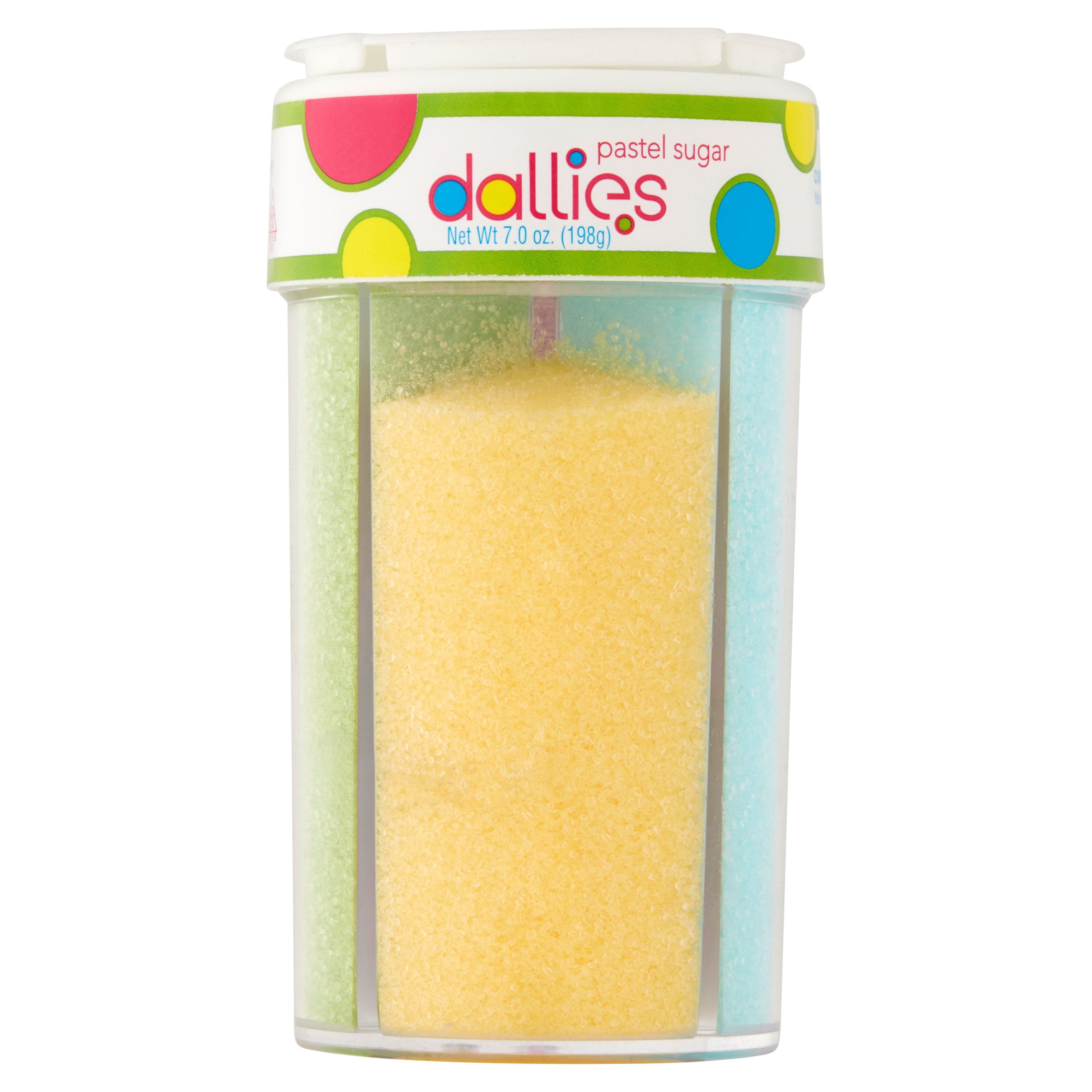 Dallies 4cell Pastel Sanding Sugar 7.0oz