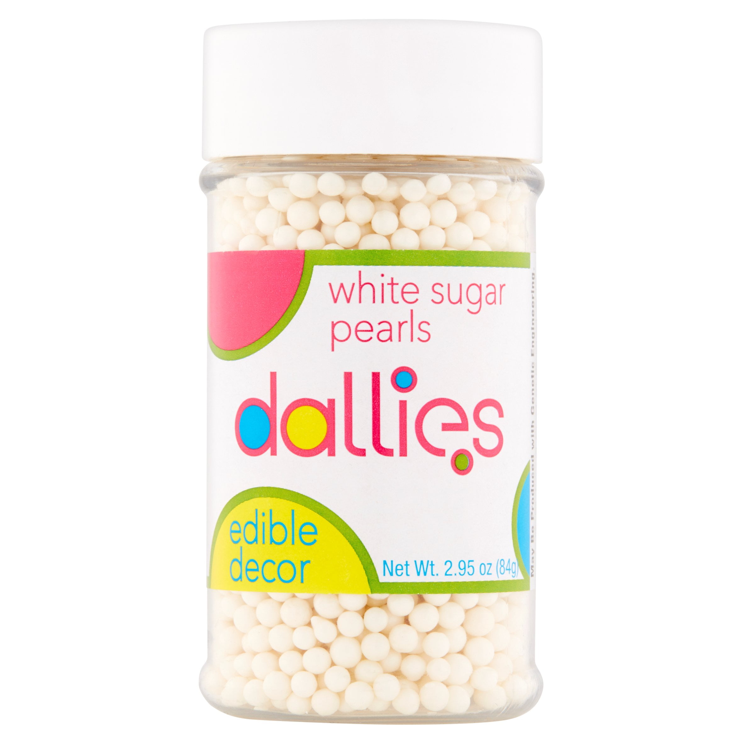 Dallies Mini White Sugar Pearls 2.95oz