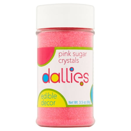 Dallies Pink Sanding Sugar 3.5oz Jar