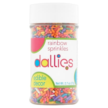 Dallies Rainbow Sprinkles, 2.7 oz, Jar