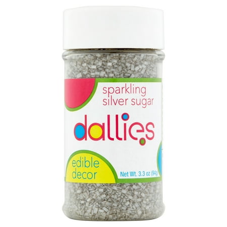 Dallies Silver Sparkling Sugar 3.3oz Jar