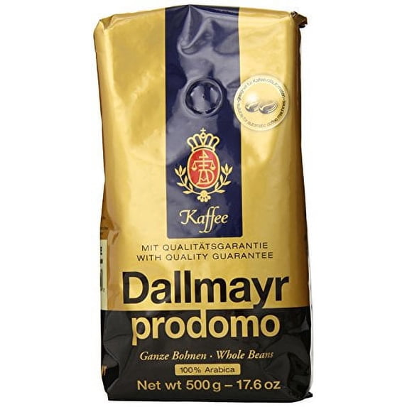 Dallmayr Prodomo whole bean gourmet coffee, 500g vacuum pack, pack of 2