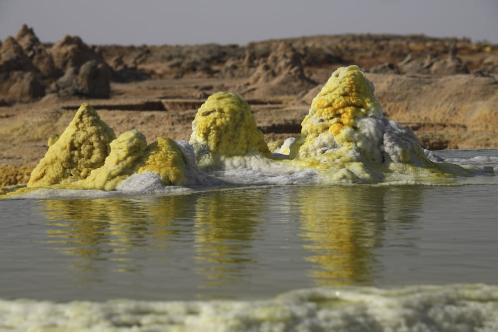 Dallol geothermal area Danakil Depression Ethiopia Canvas Art - Martin RietzeStocktrek Images (17 x 12)