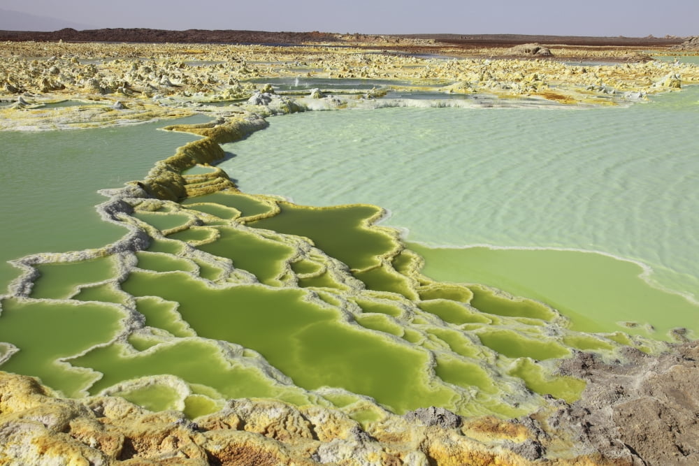 Dallol geothermal area Danakil Depression Ethiopia Canvas Art - Richard RoscoeStocktrek Images (35 x 23)