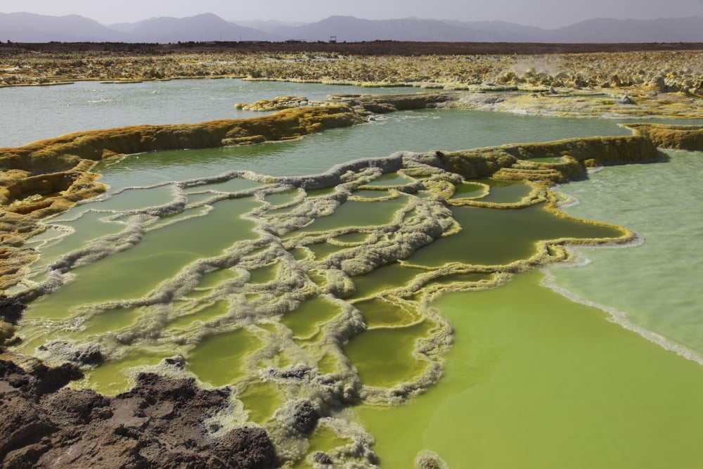 Dallol geothermal area Danakil Depression Ethiopia Canvas Art - Richard RoscoeStocktrek Images (35 x 23)
