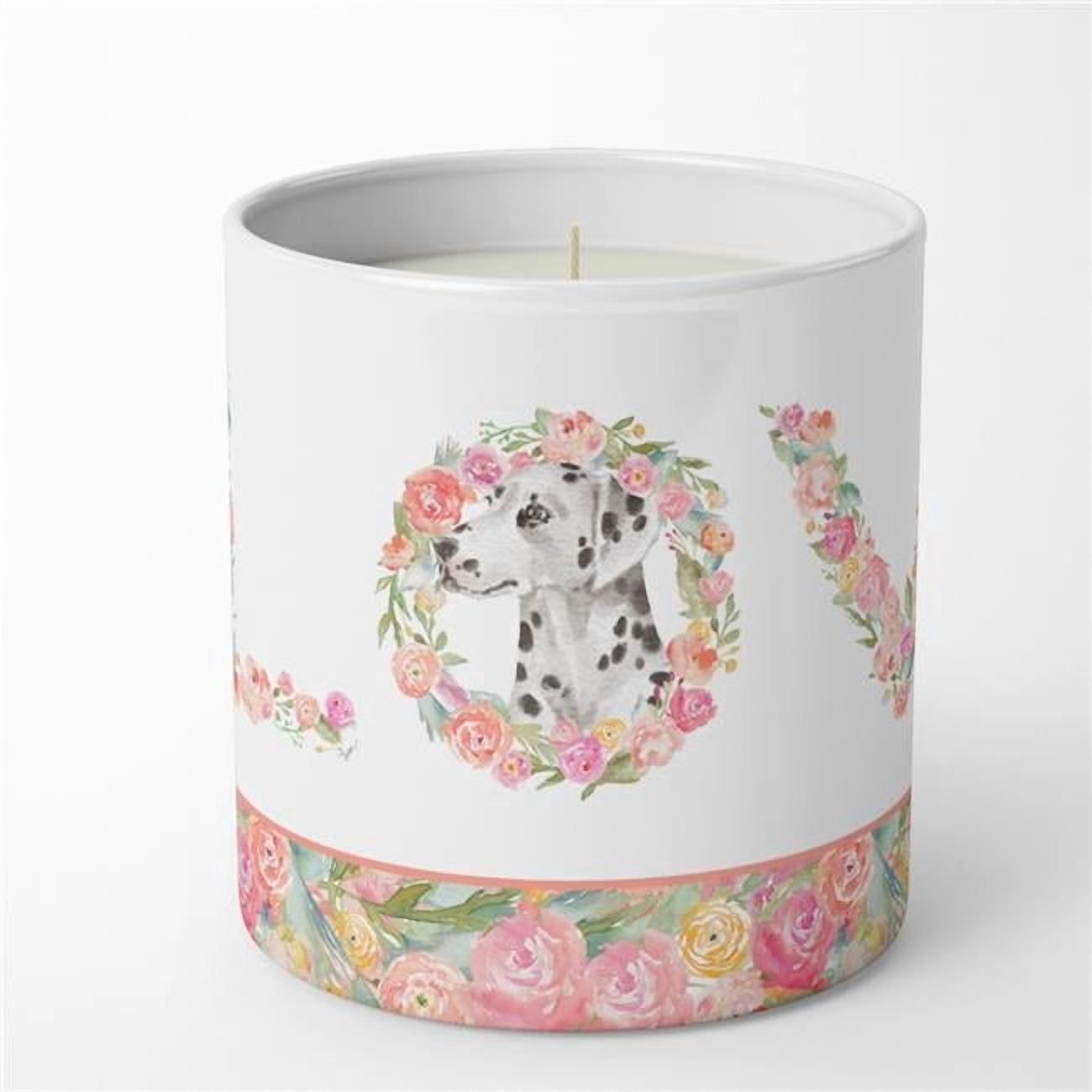 Dalmatian #5 LOVE 10 oz Decorative Soy Candle 3.25 in x 3.75 in