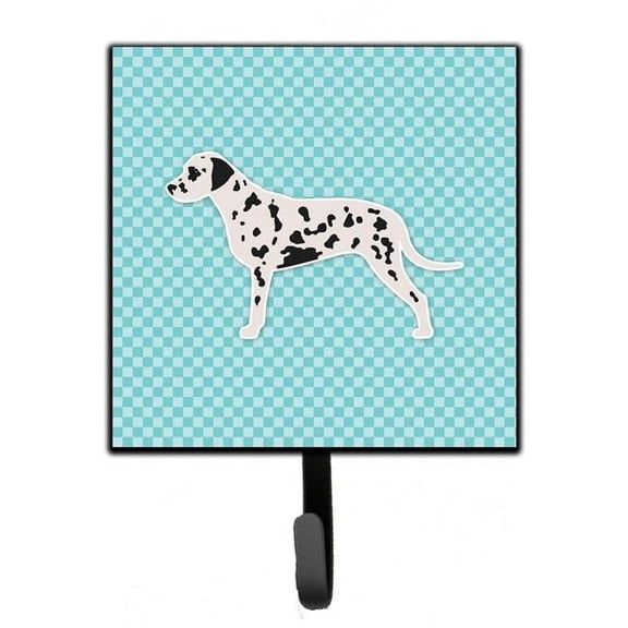 Dalmatian Checkerboard Blue Leash or Key Holder