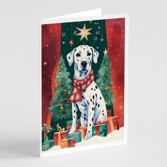 Dalmatian Christmas Greeting Cards Pack of 8 7 in x 5 in