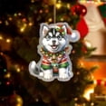 thumbnail image 1 of Dalmatian Christmas Ornament - Colorful Acrylic Hanging Decor for Tree, Car Mirror & Gifts, Pet-Themed Holiday Accents, 1 of 6
