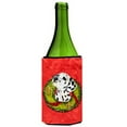 thumbnail image 1 of Dalmatian Christmas Wreath Wine bottle sleeve Hugger - 24 oz., 1 of 1
