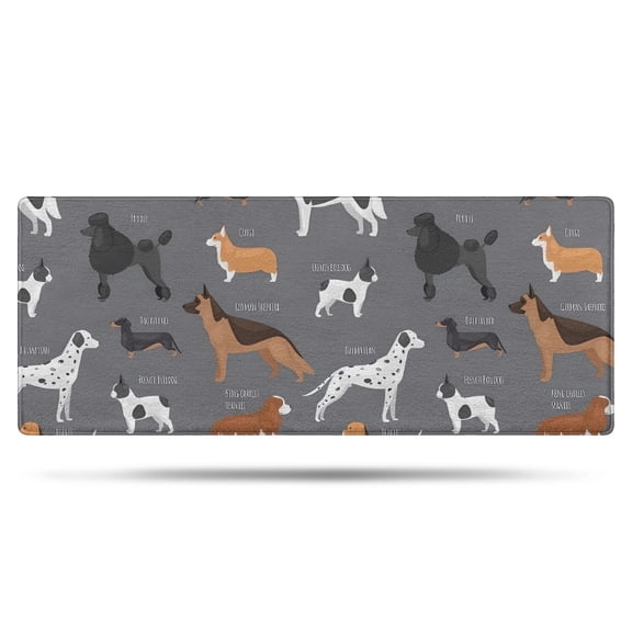 Dalmatian Corgi Bulldog Bathroom Rugs Mat,Non Slip Microfiber Bathroom Rug,Rubber Backing,Soft Bathroom Mats for Bathroom Floor,Tub and Shower,60x24in(150x60cm)