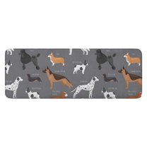 Dalmatian Corgi Bulldog Kitchen Rug Mat,Kitchen Runner Rugs Non Skid Washable,Decorative Kitchen Floor Mats for Kitchen,Sink,Laundry,17"x47.2"