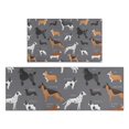 thumbnail image 1 of Dalmatian Corgi Bulldog Kitchen Rugs Sets Of 2,Anti Fatigue Kitchen Mat Rugs Non Slip Washable,Decorative Kitchen Floor Mats for Kitchen,Sink,Laundry,17"x30"+17"x47", 1 of 7