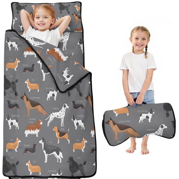 Dalmatian Corgi Bulldog Toddler Nap Mats for Kids Preschool,Sleeping Mat Bag or Kids,Toddler Sleeping Bag,Toddler Nap Mat or Daycare