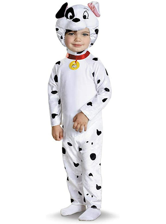 Dalmatian Costume for Toddlers, Officially Licensed 101 Dalmatians Costume Jumpsuit and Headpiece Small (2T)