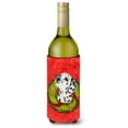 thumbnail image 1 of Dalmatian Cristmas Wreath Wine Bottle Hugger, 1 of 1