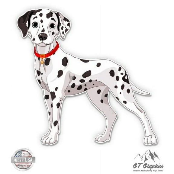 Dalmatian Cute - 3" Vinyl Sticker - For Car Laptop I-Pad Phone Helmet Hard Hat - Waterproof Decal
