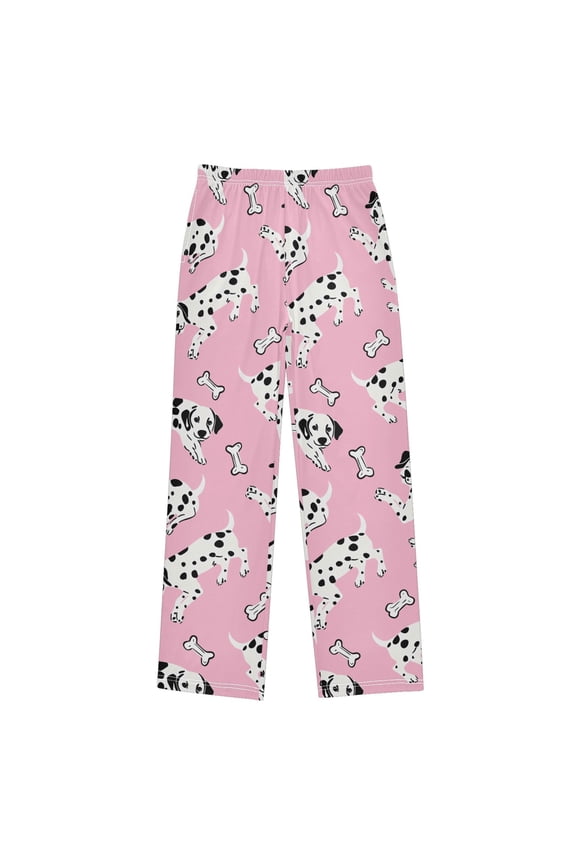 Dalmatian Dog Bone Pattern Pajama Pants Soft Lightweight Lounge Pants Bottoms Sleep Pants Warm Comfy