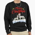 thumbnail image 1 of Dalmatian Dog Christmas Lights St. Nick Hat Graphic Unisex Sweatshirt Retro Vintage G23440, Up to Size 5XL, 1 of 2