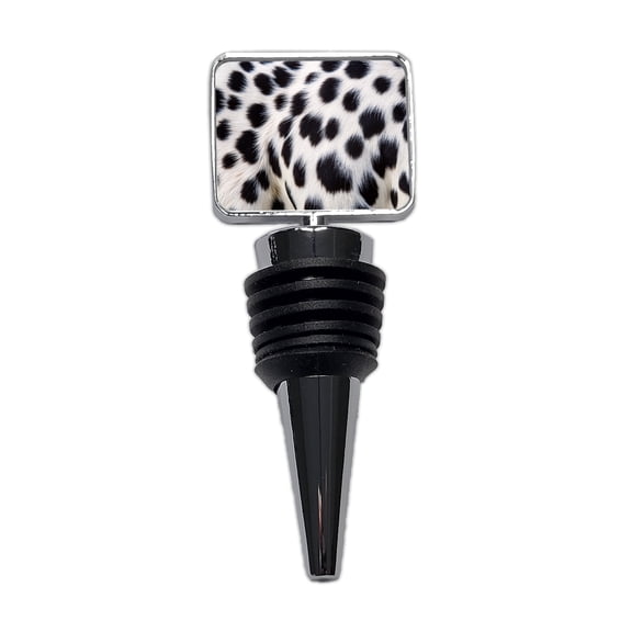 Dalmatian Dog Fur Spotted Pattern Wine Bottle Stopper Cap Plug