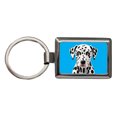 thumbnail image 1 of Dalmatian Dog Head Staring Metal Rectangle Keychain, 1 of 7