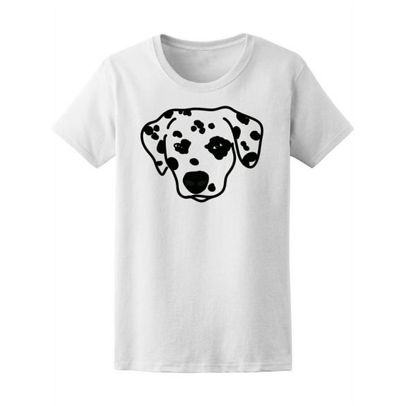 Dalmatian Dog Pattern Sticker T-Shirt Women -Image by Shutterstock, Female Medium