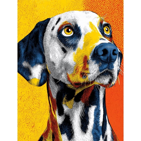 Dalmatian Dog Pop Art Canvas Print Wall Art for Living Room Bedroom Office Bar Cafe Home Decor