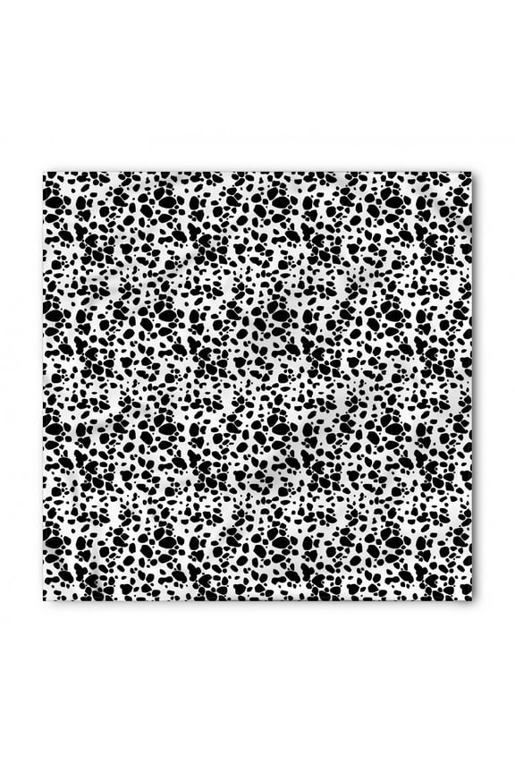 Dalmatian Dog Print Bandana, Puppy Spots Fur, Unisex Head and Neck Tie, by Ambesonne