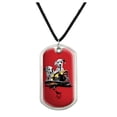thumbnail image 1 of Dalmatian Dogs Firefighter Fire Helmet Military Dog Tag Pendant Necklace with Cord, 1 of 5