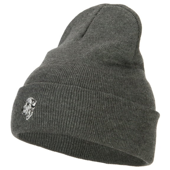 Dalmatian Embroidered Long Beanie - Dk Grey OSFM