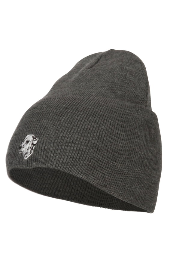 Dalmatian Embroidered Short Beanie - Dk Grey OSFM