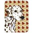 thumbnail image 1 of Dalmatian Fall Leaves Portrait Glass Cutting Board - Large, 1 of 1