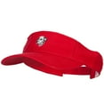 thumbnail image 1 of Dalmatian Head Embroidered Pro Style Cotton Washed Visor - Red OSFM, 1 of 5