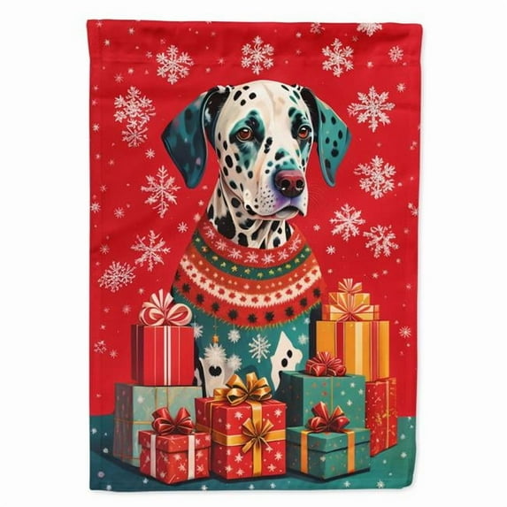 Dalmatian Holiday Christmas Garden Flag 11.25 in x 15.5 in