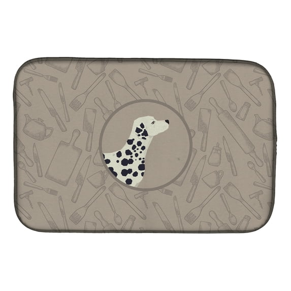 Dalmatian In the Kitchen Dish Drying Mat