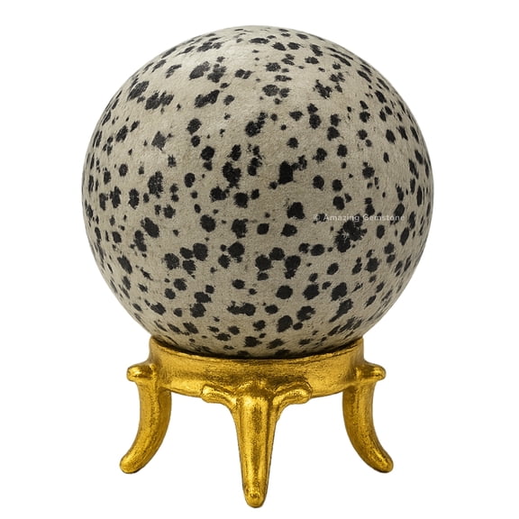 Dalmatian Jasper Crystal Ball Sphere 1.5" Inches