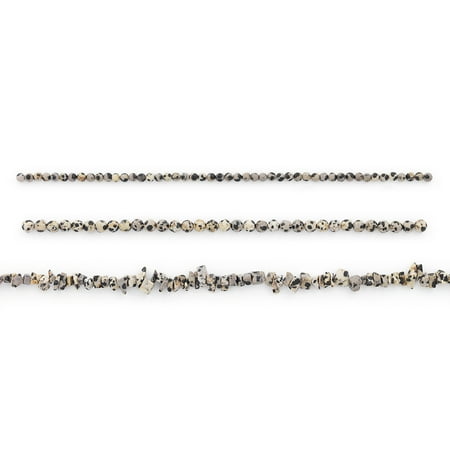 Dalmatian Jasper Natural Gemstone Beads Value Pack for Jewelry Making