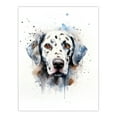 thumbnail image 1 of Dalmatian Lovers Gift Watercolour Pet Portrait Painting Artwork Extra Large XL Wall Art Poster Print, 1 of 5