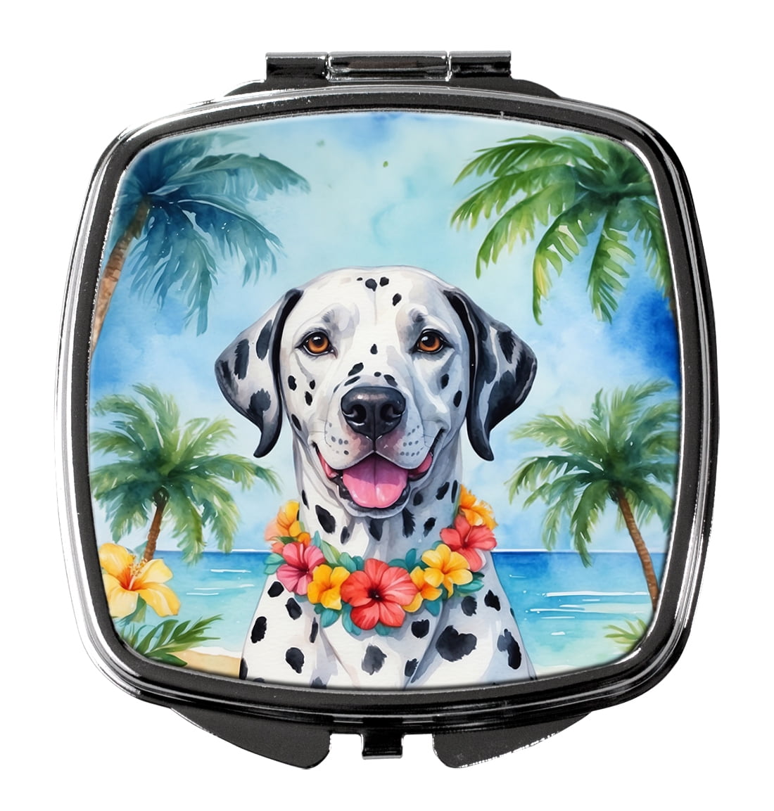 Dalmatian Luau Compact Mirror 2.75 in x 3 in