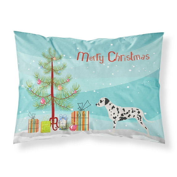 Dalmatian Merry Christmas Tree Fabric Standard Pillowcase