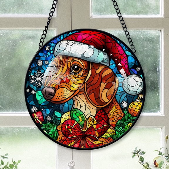 Dalmatian Ornament Christmas 2025 Pet Dog Dalmatian Dog Stained Glass SunCatcher for Window Christmas, Dog Suncatcher, Pet Lovers Gifts, Holiday Decor and Xmas Gifts Ideas