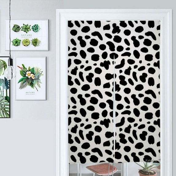 Dalmatian Pattern Door Curtain Nordic Living Room DoorCurtain Porch Partition Curtain Kitchen Rative Half Curtain