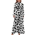 thumbnail image 1 of Dalmatian Pattern Women's Long Dress Long Sleeves Dress Vintage Dresses Party Maxi Dress High Waist Dress, 1 of 4