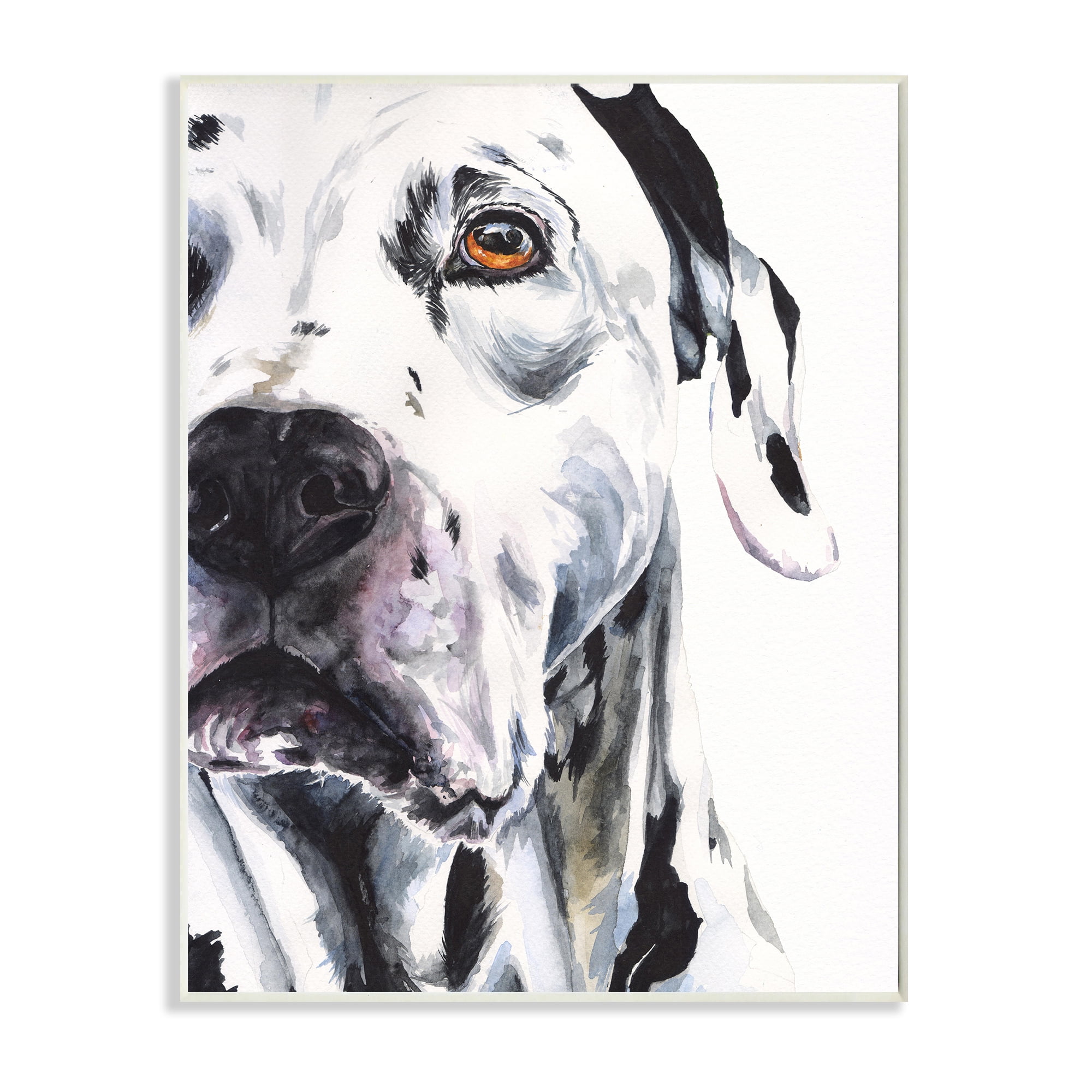 Stupell Industries Dalmatian Pet Dog Portrait Bold Spotted Dog Wall Plaque, 13 x 19, Design by George Dyachenko